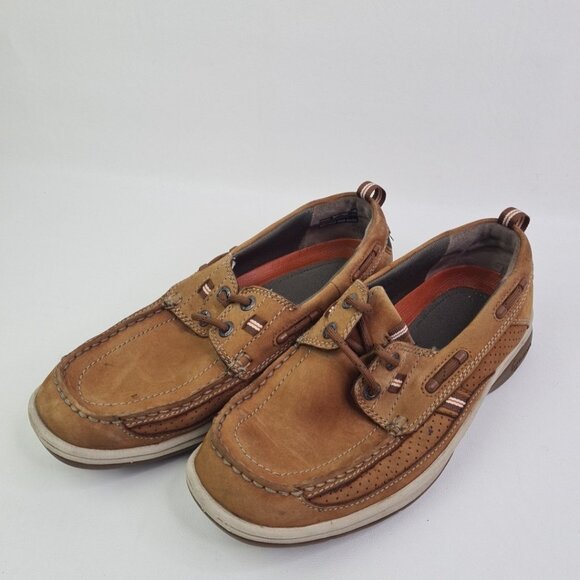 Clarks Unstructured Men\'s Brown Nubuck Casual Shoes Size 7.5 M